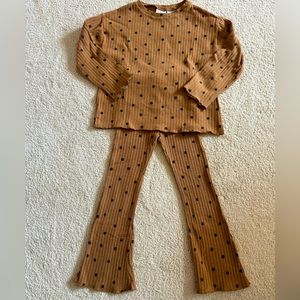 Zara polka dot matching set , size 4-5